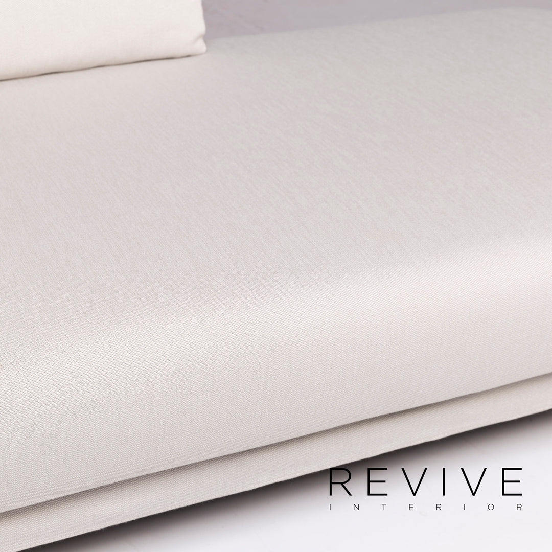 Brühl & Sippold Tam Stoff Sofa Weiß Zweisitzer inkl. Funktion #11753