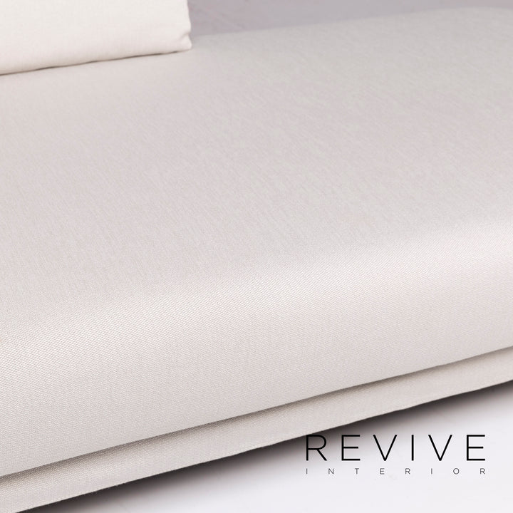 Brühl & Sippold Tam Stoff Sofa Weiß Zweisitzer inkl. Funktion #11753