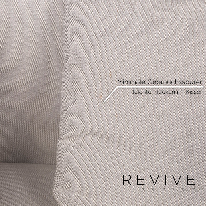 Brühl & Sippold Tam Stoff Sofa Weiß Zweisitzer inkl. Funktion #11753