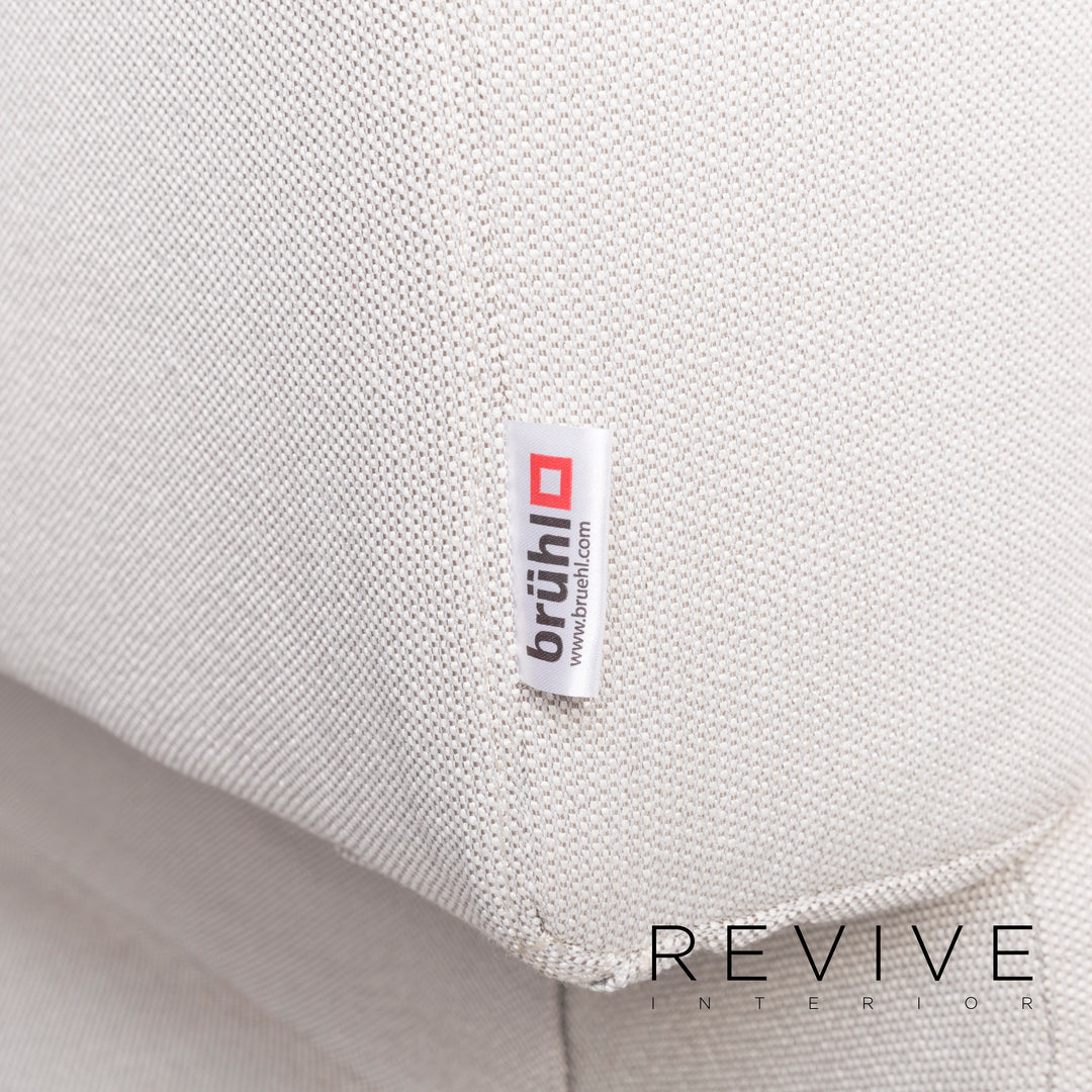 Brühl & Sippold Tam Stoff Sofa Weiß Zweisitzer inkl. Funktion #11753