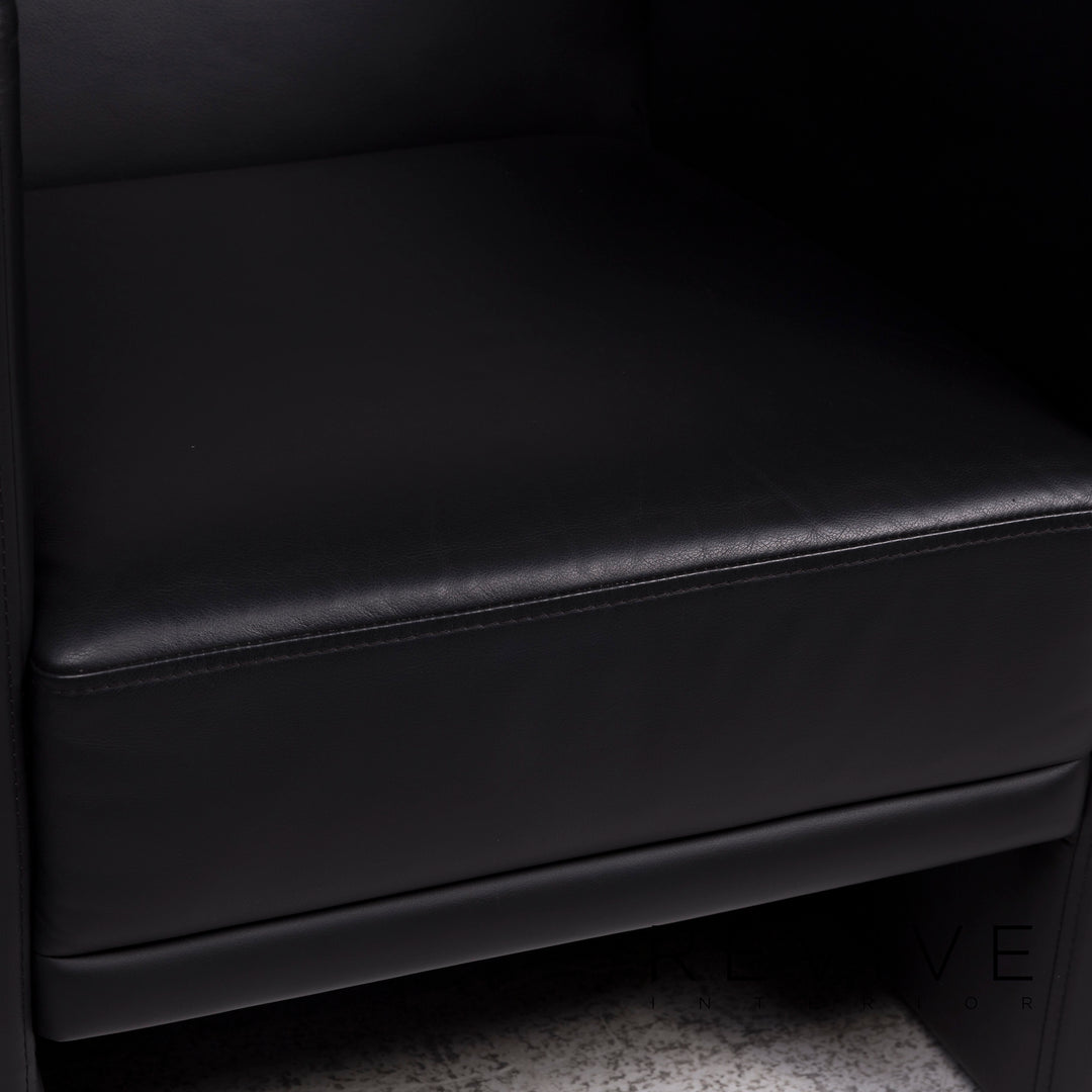 Brühl & Sippold Visavis Leder Sessel Schwarz #9954