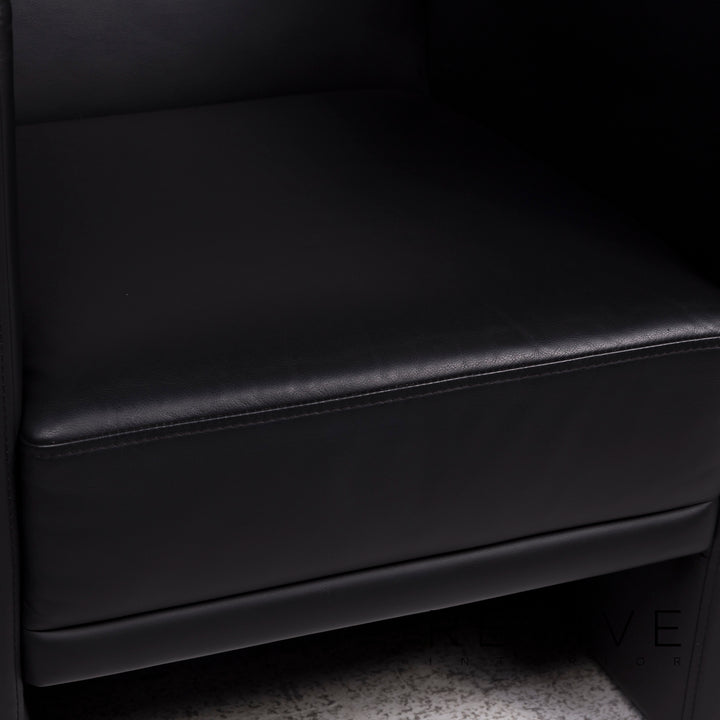 Brühl & Sippold Visavis Leder Sessel Schwarz #9954