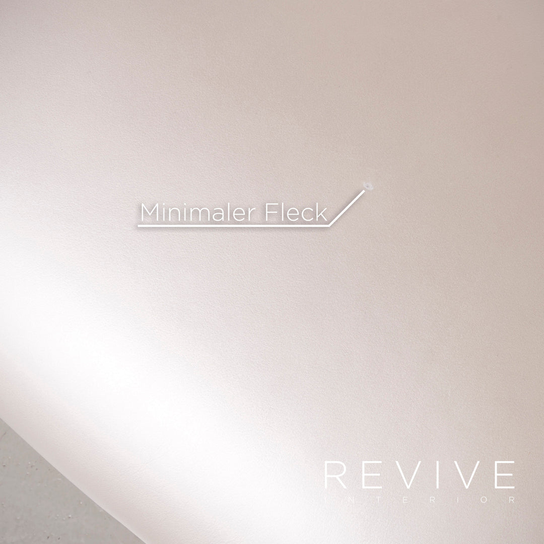 Bretz Gaudi Leder Sofa Weiß Perlmutt Dreisitzer Echtleder Couch #7216