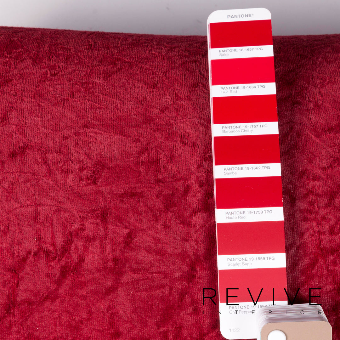 Bretz Gaudi Samt Hocker Rot #11920