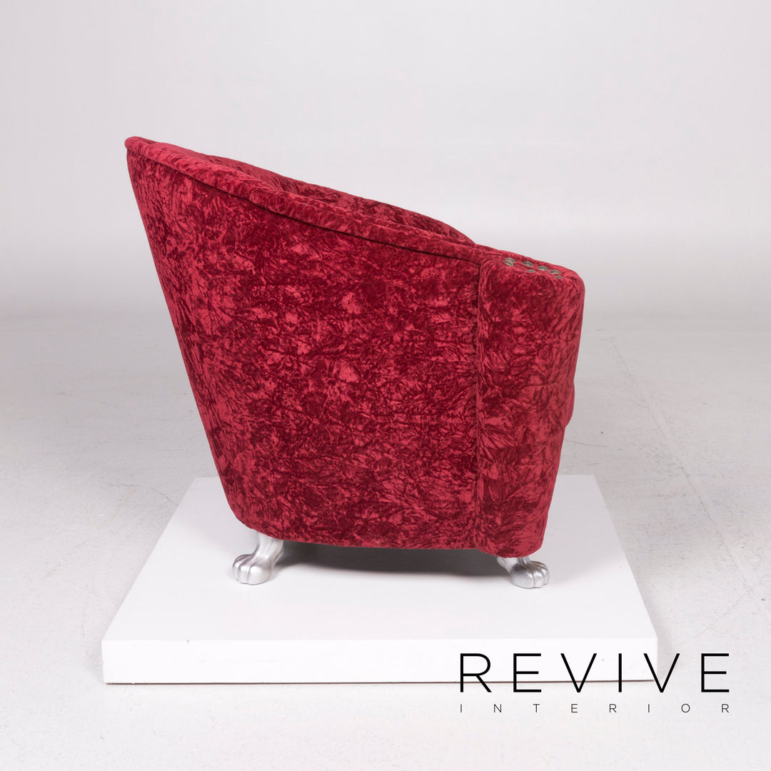 Bretz Gaudi Samt Sessel Rot #11855