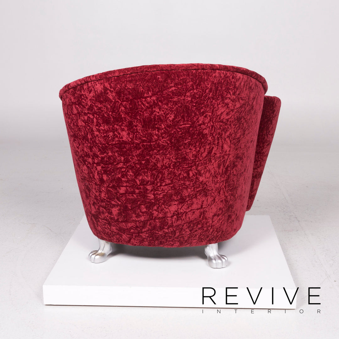 Bretz Gaudi Samt Sessel Rot #11855