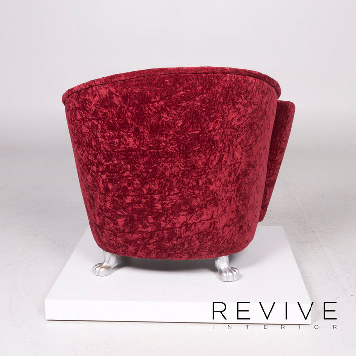 Bretz Gaudi Samt Sessel Rot #11855