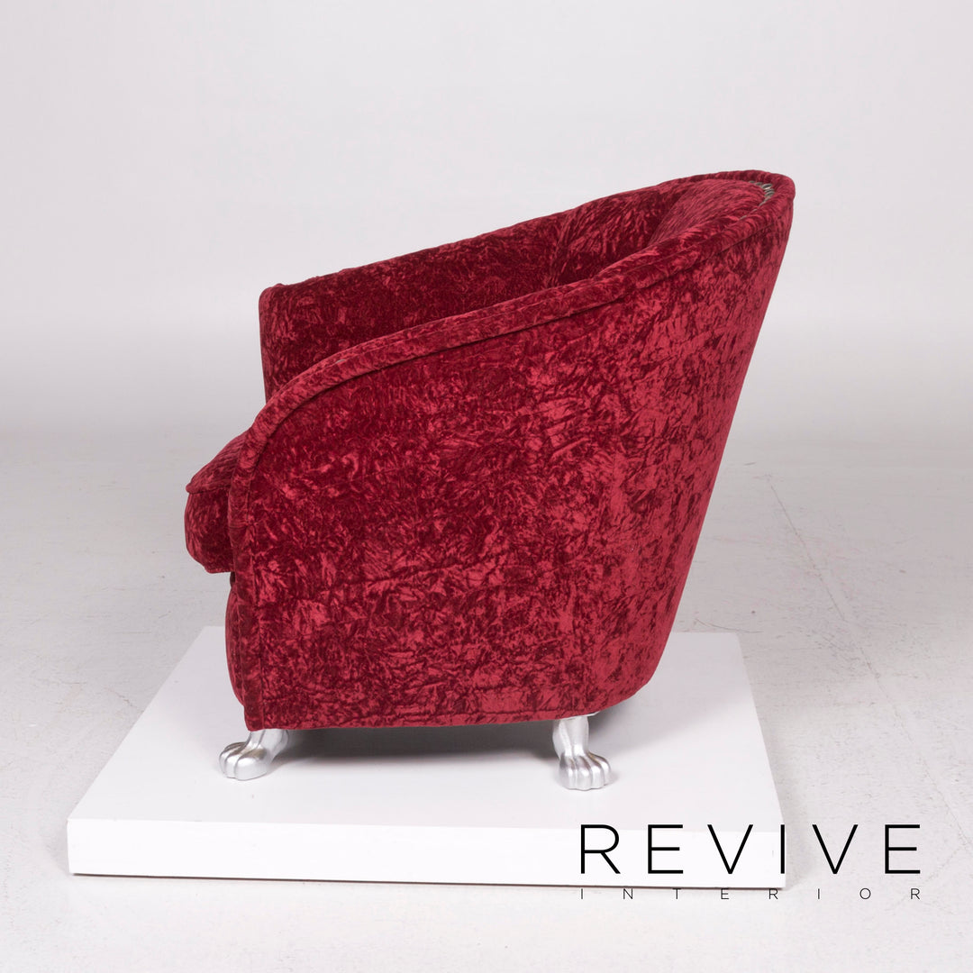 Bretz Gaudi Samt Sessel Rot #11855