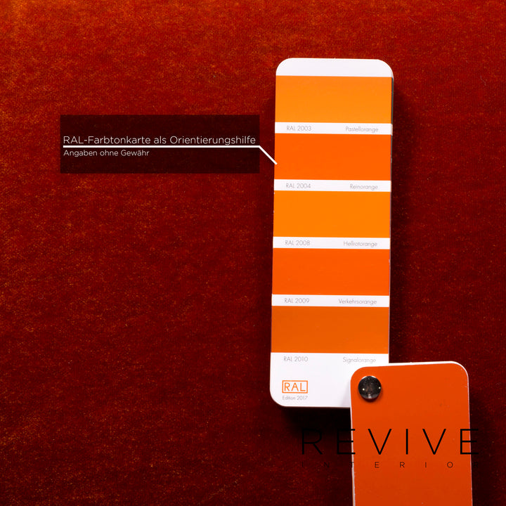 Bretz Gaudi Samt Stoff Sessel Orange Kupfer #10452