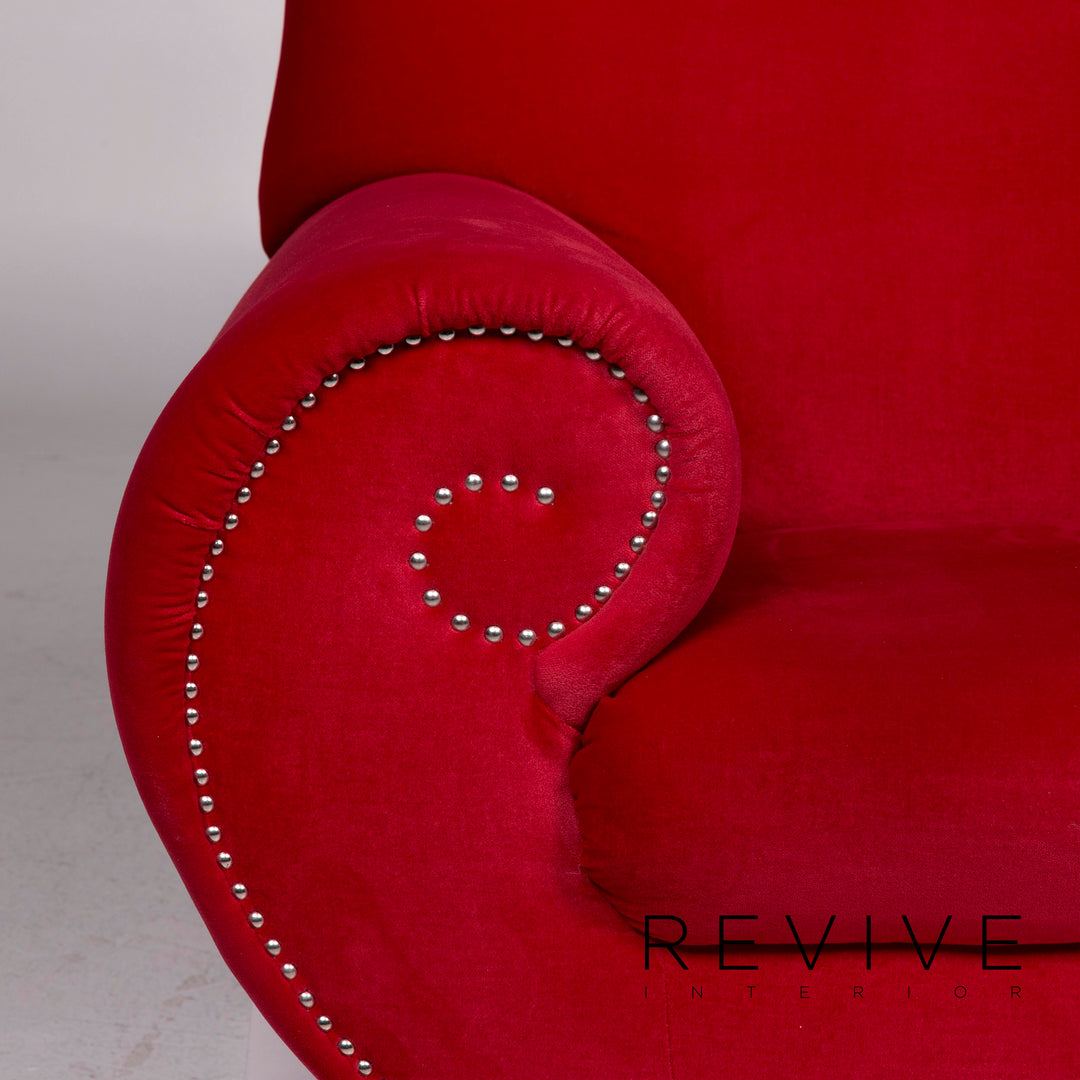 Bretz Gaudi Samt Stoff Sessel Rot #11534