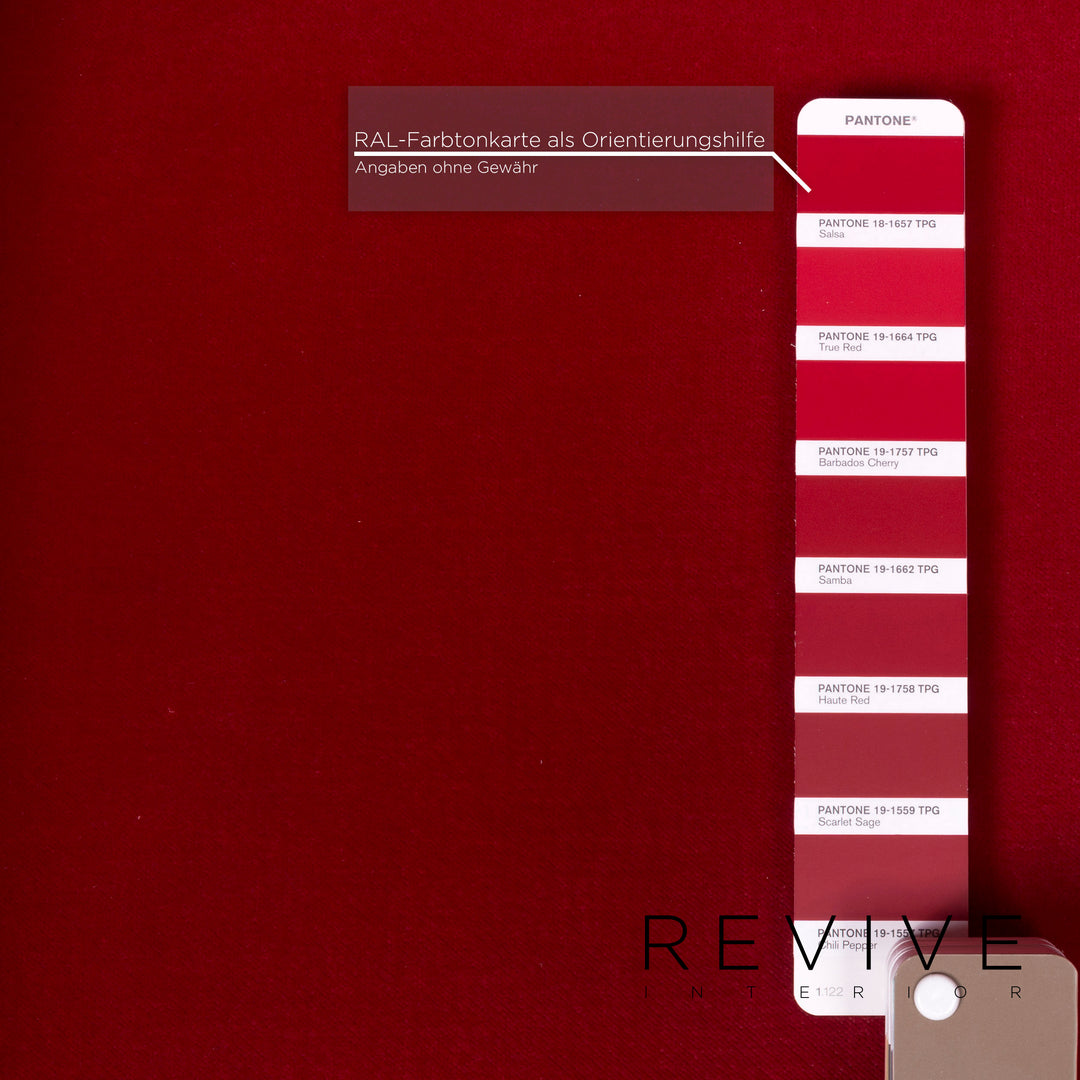 Bretz Gaudi Samt Stoff Sessel Rot #11534