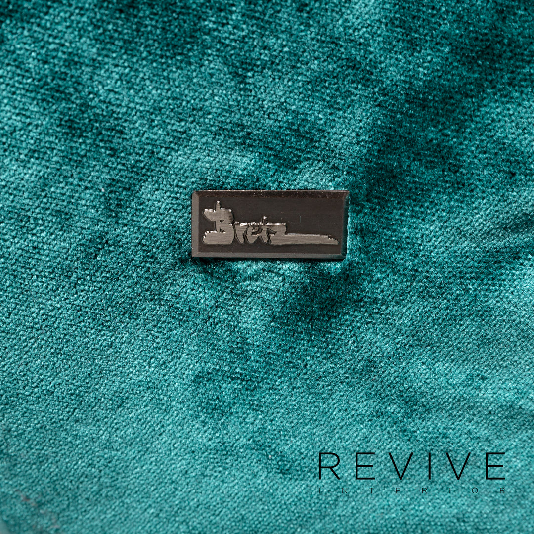 Bretz Hangout velvet fabric armchair set 1x armchair 1x stool #11698