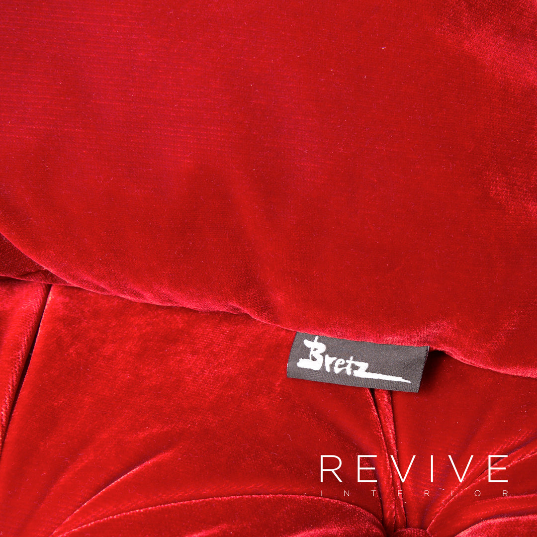 Bretz Highland Designer Fabric Sofa Red Corner Sofa Couch #6651