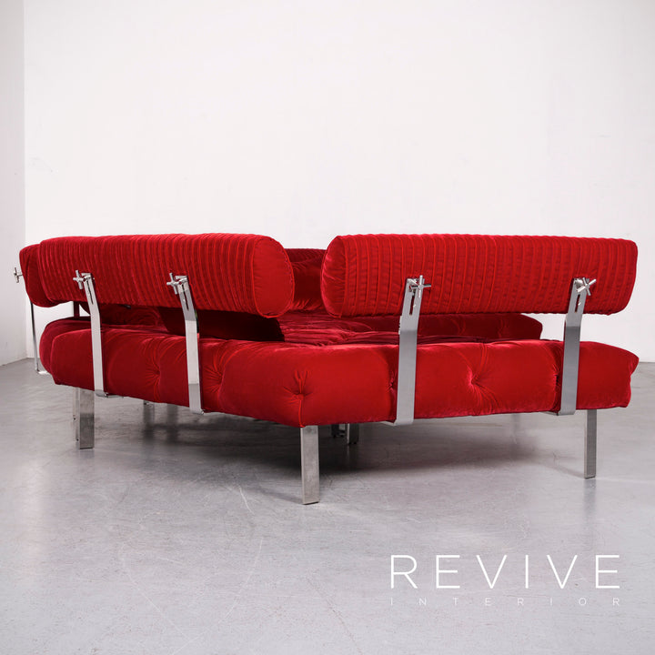 Bretz Highland Designer Fabric Sofa Red Corner Sofa Couch #6651