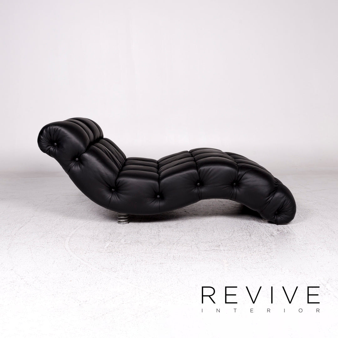 Bretz Laola Designer Leather Lounger Black Relax #9668
