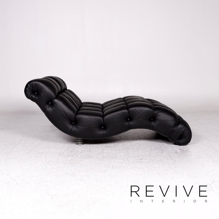 Bretz Laola Designer Leather Lounger Black Relax #9668