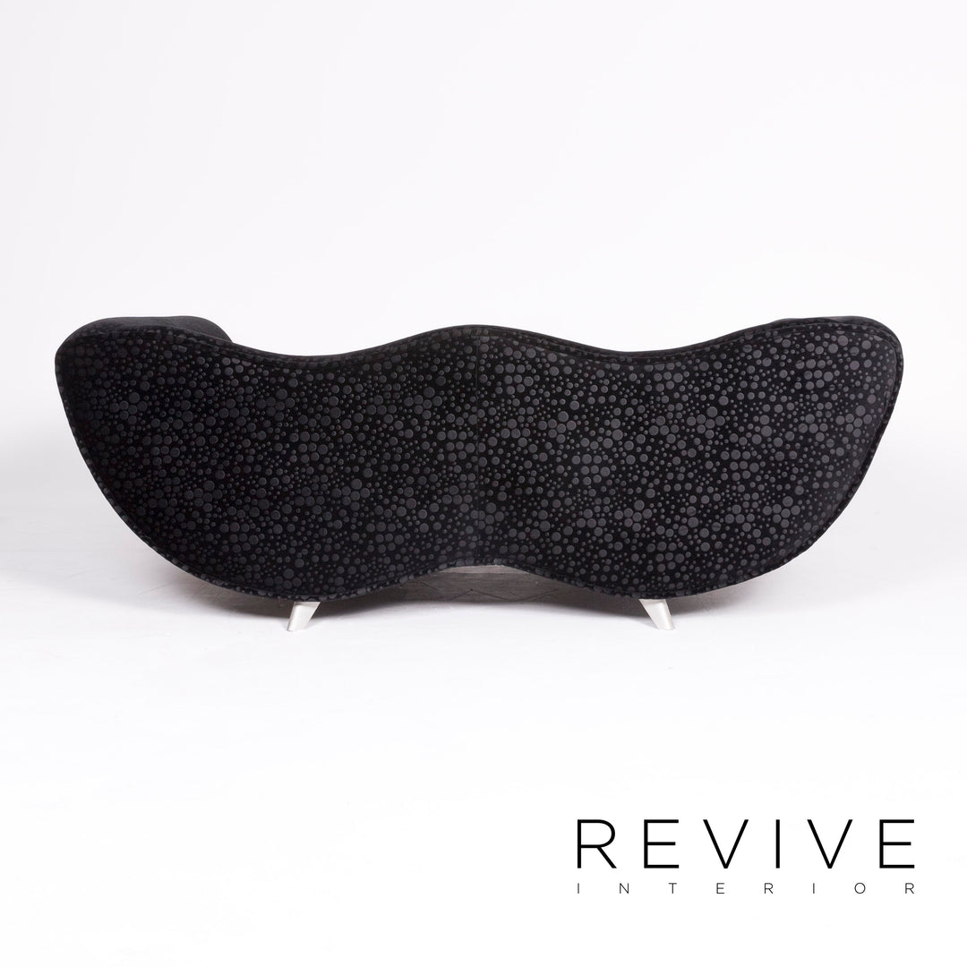 Bretz Laola designer fabric sofa black pattern three-seater couch #8500