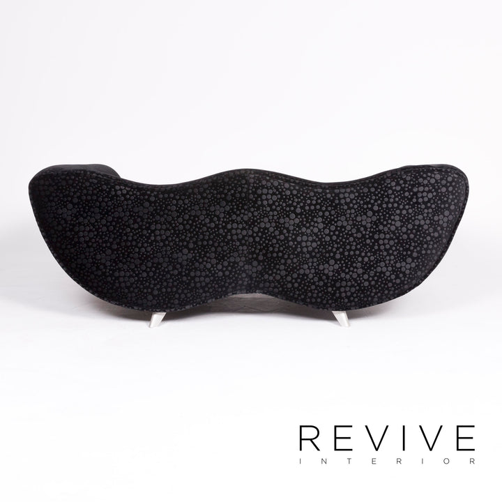 Bretz Laola designer fabric sofa black pattern three-seater couch #8500