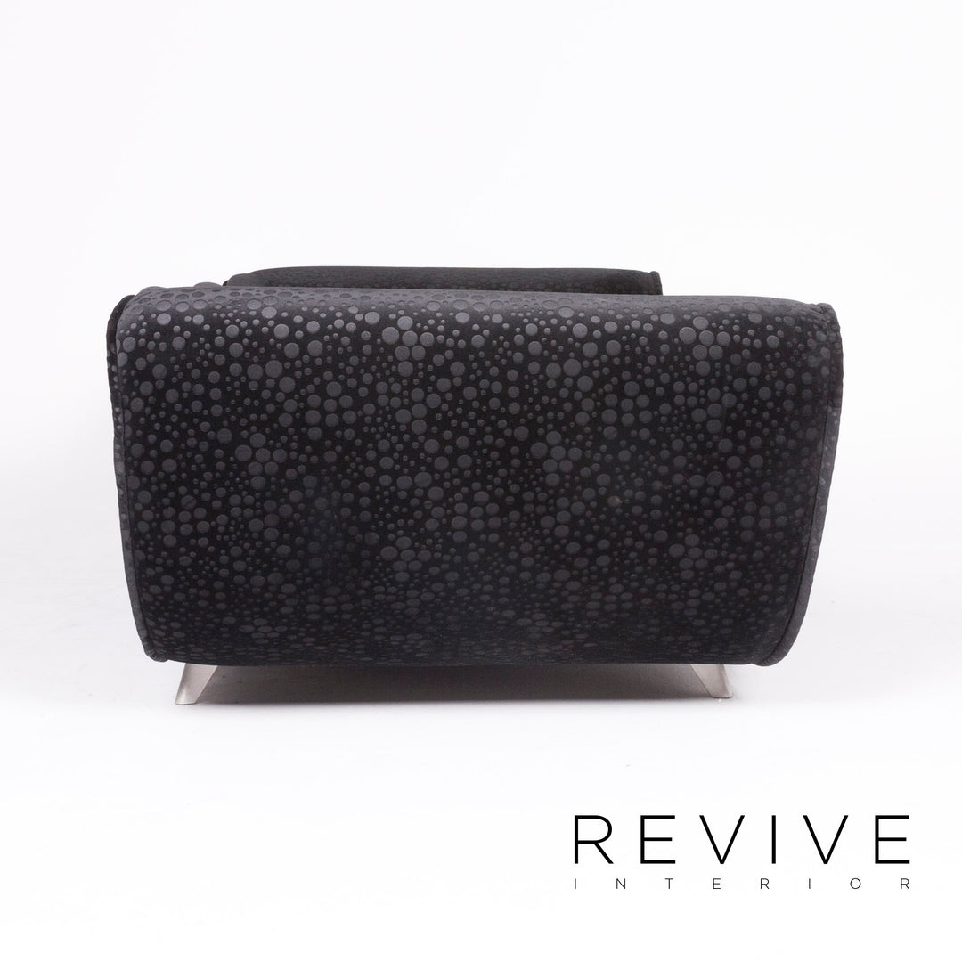 Bretz Laola designer fabric sofa black pattern three-seater couch #8500