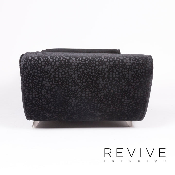 Bretz Laola designer fabric sofa black pattern three-seater couch #8500