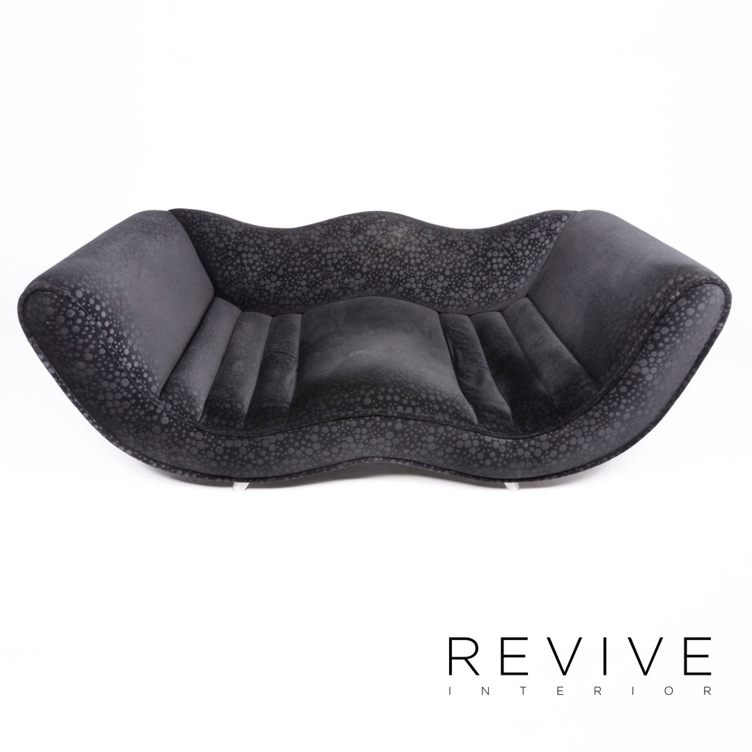 Bretz Laola designer fabric sofa black pattern three-seater couch #8500