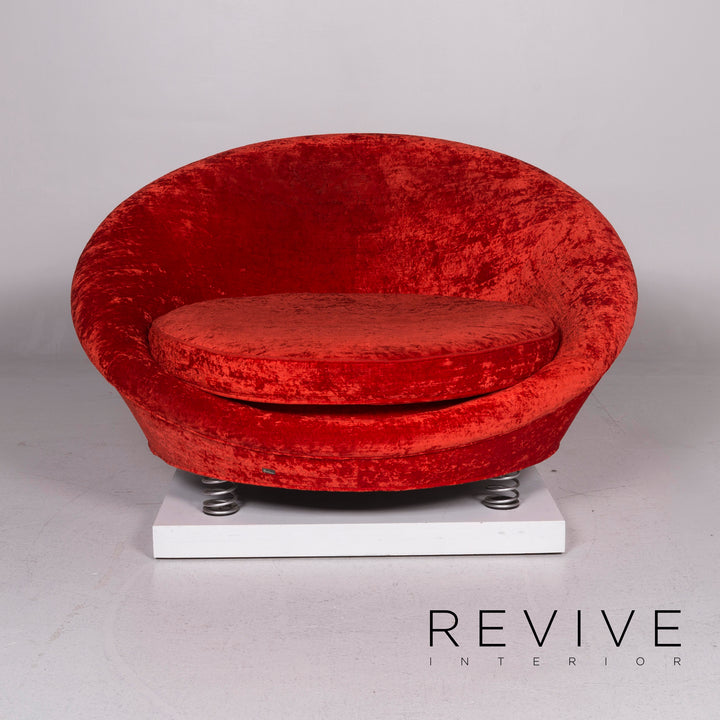 Bretz Loveseat Fabric Armchair Red Armchair #11227