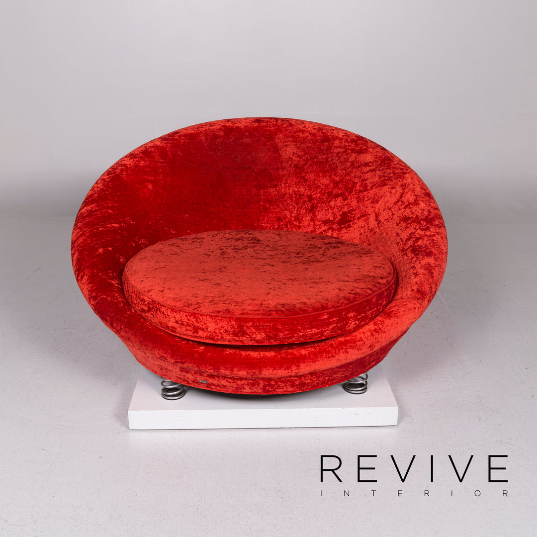 Bretz Loveseat Fabric Armchair Red Armchair #11227