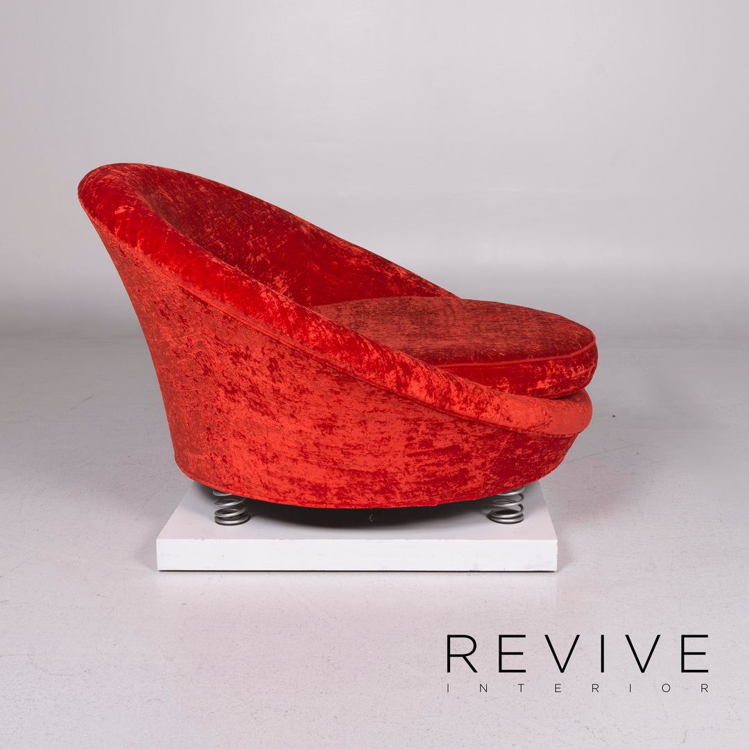 Bretz Loveseat Fabric Armchair Red Armchair #11227