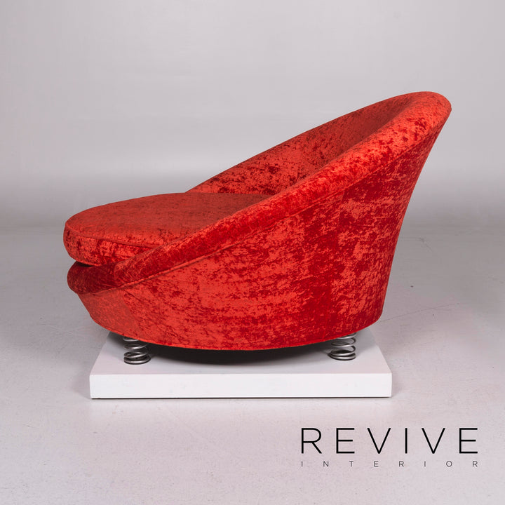 Bretz Loveseat Fabric Armchair Red Armchair #11227