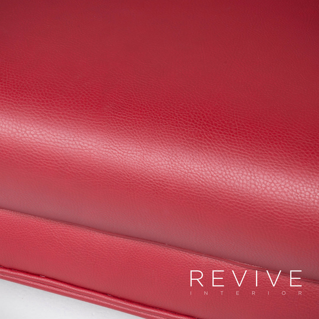 Bretz Mammut Designer Faux Leather Sofa Armchair Set Red Three Seater Couch Armchair #8523