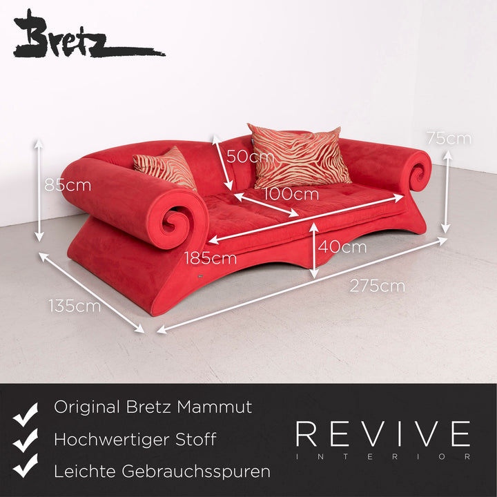 Bretz Mammut G160 Fabric Sofa Red Couch #8190