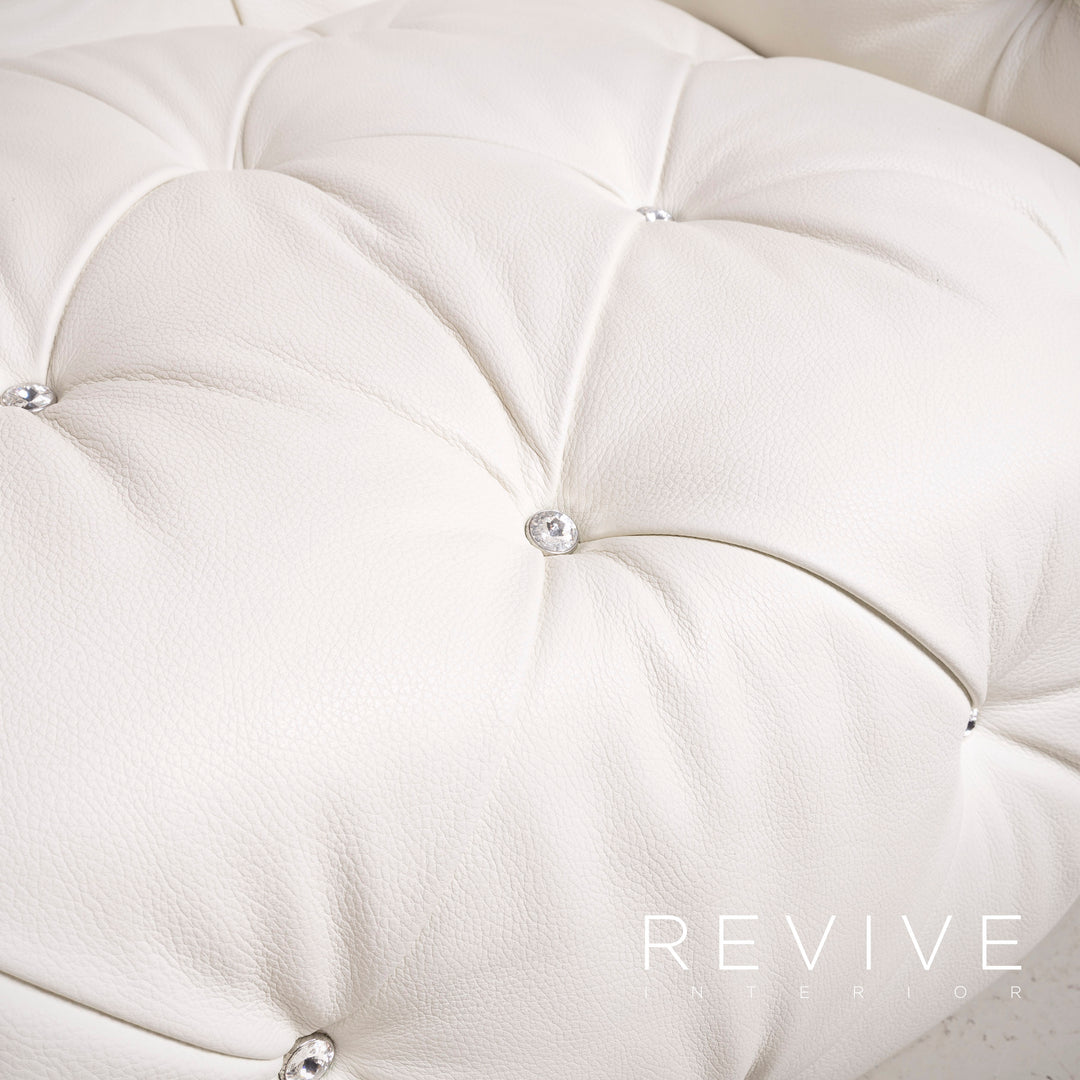 Bretz Marilyn Designer Leather Corner Sofa White Real Leather Sofa Couch #7480