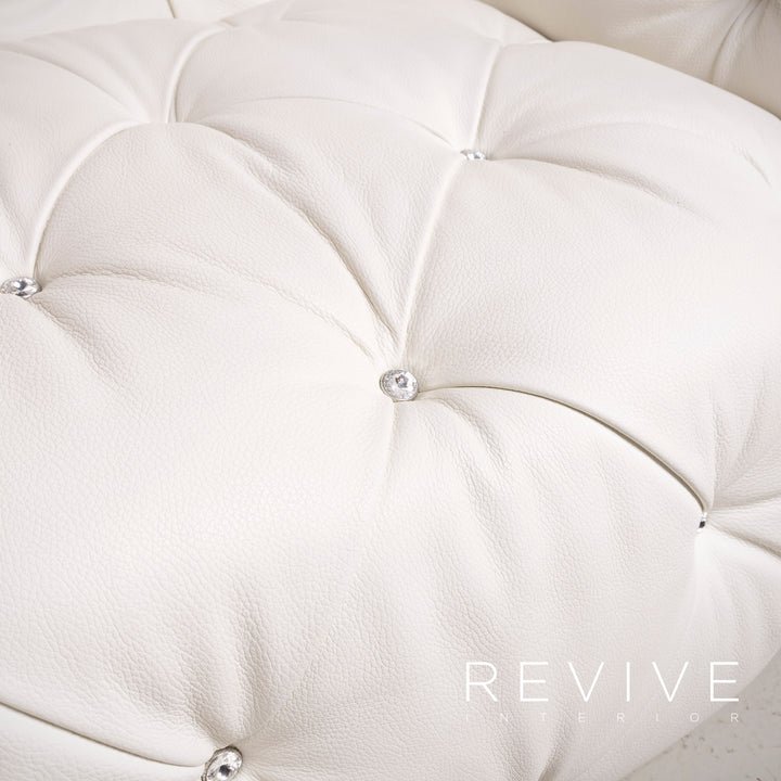 Bretz Marilyn Designer Leather Corner Sofa White Real Leather Sofa Couch #7480