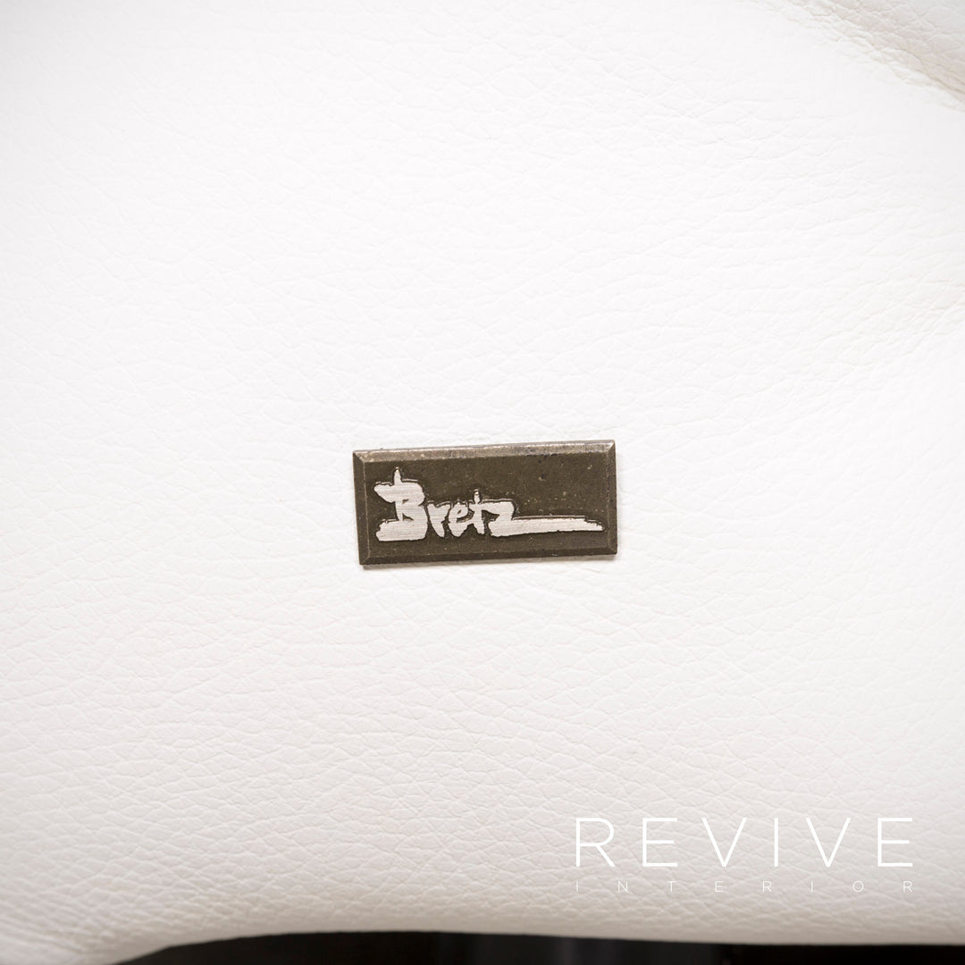 Bretz Marilyn Designer Leather Corner Sofa White Real Leather Sofa Couch #7480