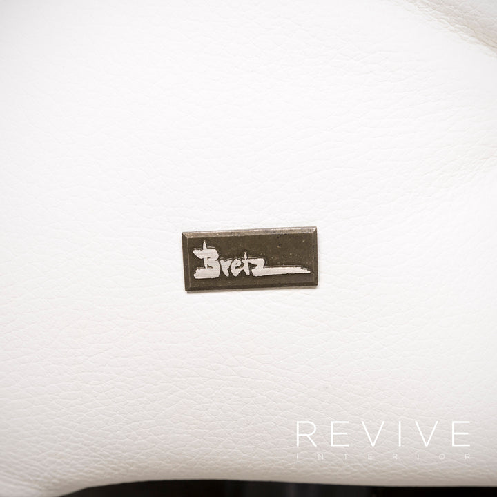 Bretz Marilyn Designer Leather Corner Sofa White Real Leather Sofa Couch #7480