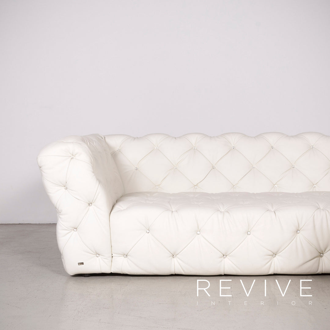 Bretz Marilyn Designer Leather Corner Sofa White Real Leather Sofa Couch #7480