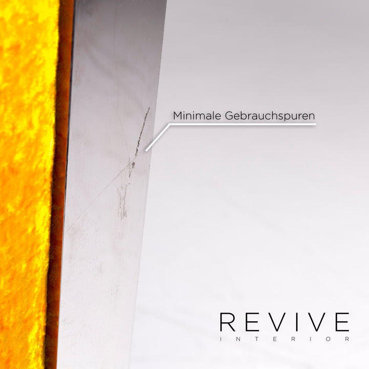 Bretz Marilyn Designer Velvet Fabric 6x Chair Set Yellow Armchair #9311