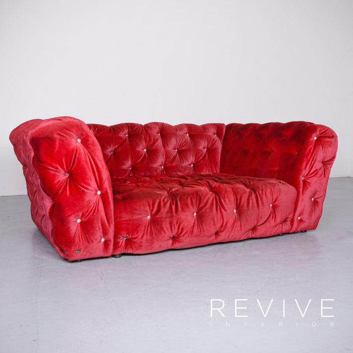 Bretz Marilyn Fabric Sofa Red Three Seater Couch #6672