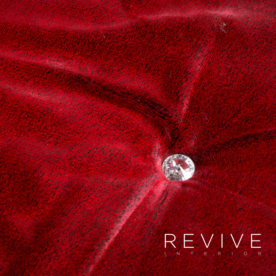 Bretz Marilyn Fabric Sofa Red Three Seater Couch #6672