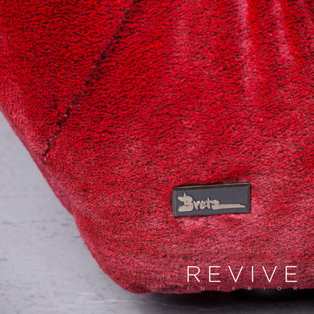 Bretz Marilyn Fabric Sofa Red Three Seater Couch #6672