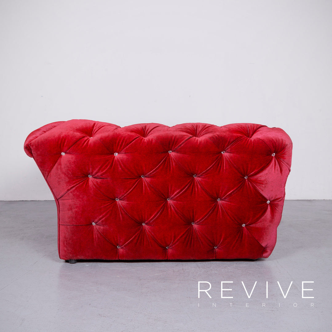 Bretz Marilyn Fabric Sofa Red Three Seater Couch #6672