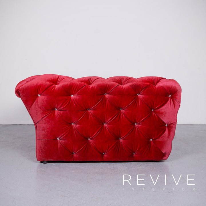 Bretz Marilyn Fabric Sofa Red Three Seater Couch #6672