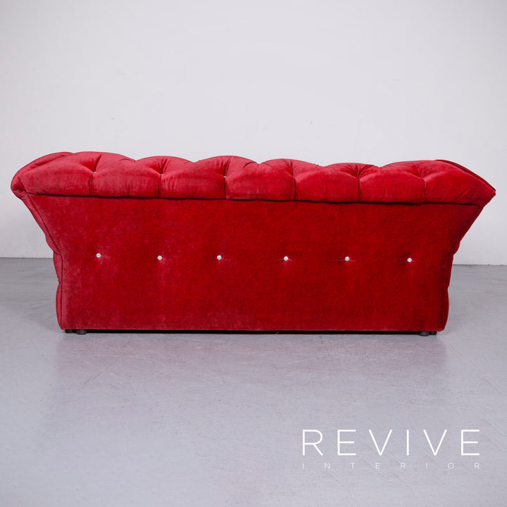 Bretz Marilyn Fabric Sofa Red Three Seater Couch #6672