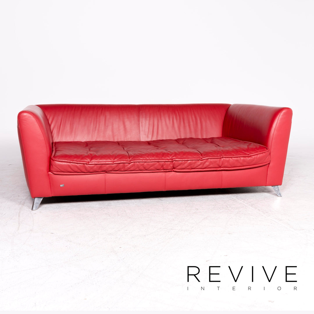 Bretz Monster designer leather sofa red genuine leather three-seater couch #8677
