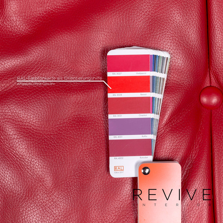 Bretz Monster designer leather sofa red genuine leather three-seater couch #8677