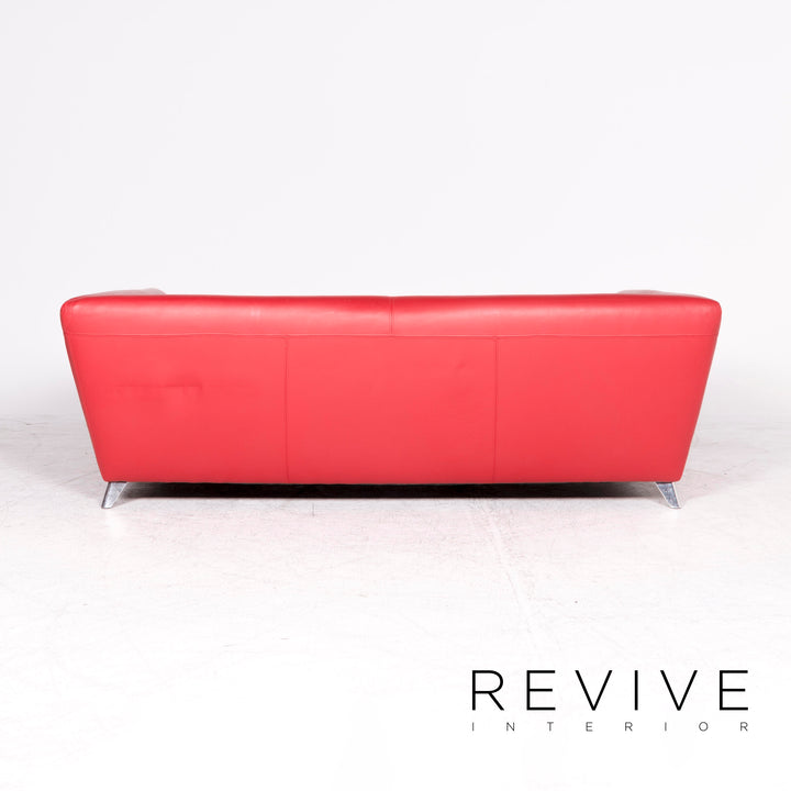 Bretz Monster designer leather sofa red genuine leather three-seater couch #8677