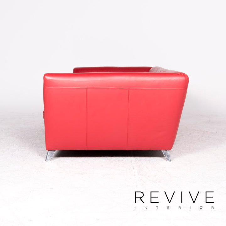 Bretz Monster designer leather sofa red genuine leather three-seater couch #8677