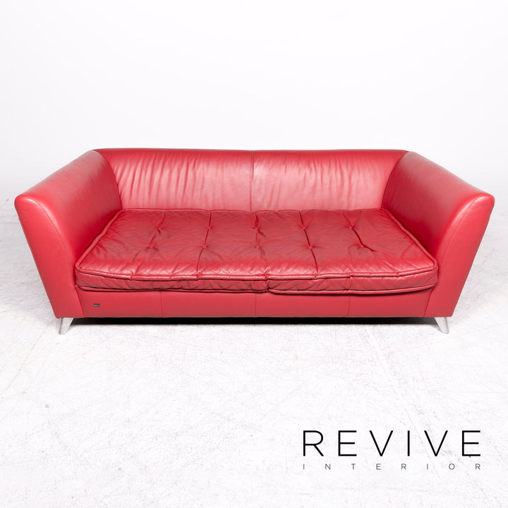 Bretz Monster designer leather sofa red genuine leather three-seater couch #8677