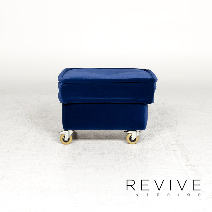 Bretz Monster Fabric Armchair Stool Blue Velvet #8852