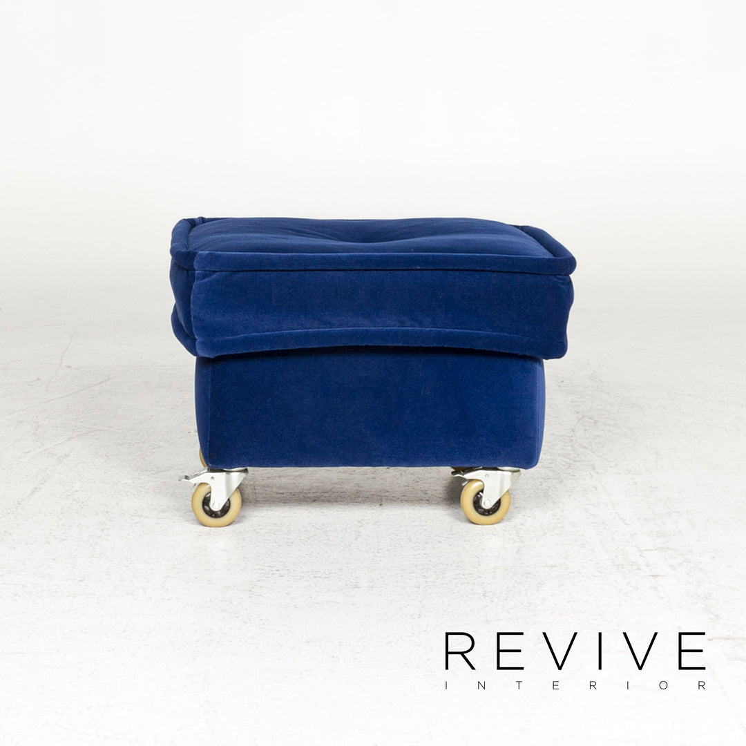 Bretz Monster Fabric Armchair Stool Blue Velvet #8852